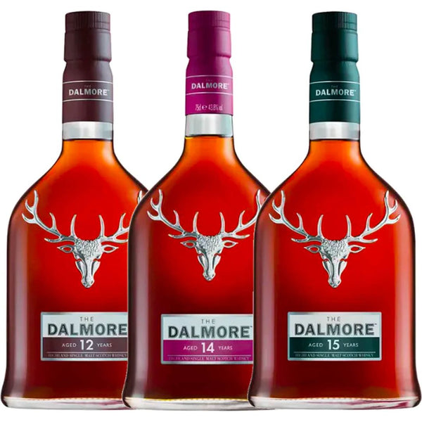 The Dalmore 12 Year, The Dalmore 14 Year, & The Dalmore 15 Year Scotch Whisky Value Bundle