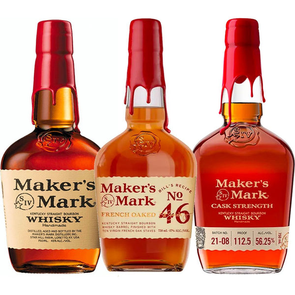 Maker's Mark Whiskey, Maker's 46, & Maker's Cask Strength Value Bundle
