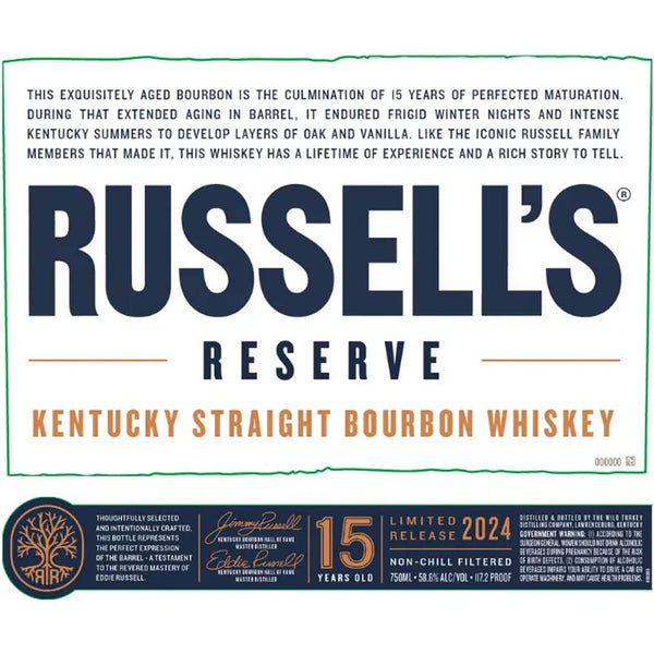 Russell's Reserve 15 Year Old Limited Release Bourbon