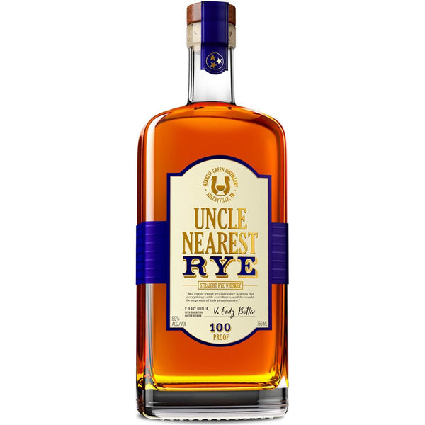Uncle Nearest Straight Rye 100 Proof Whiskey