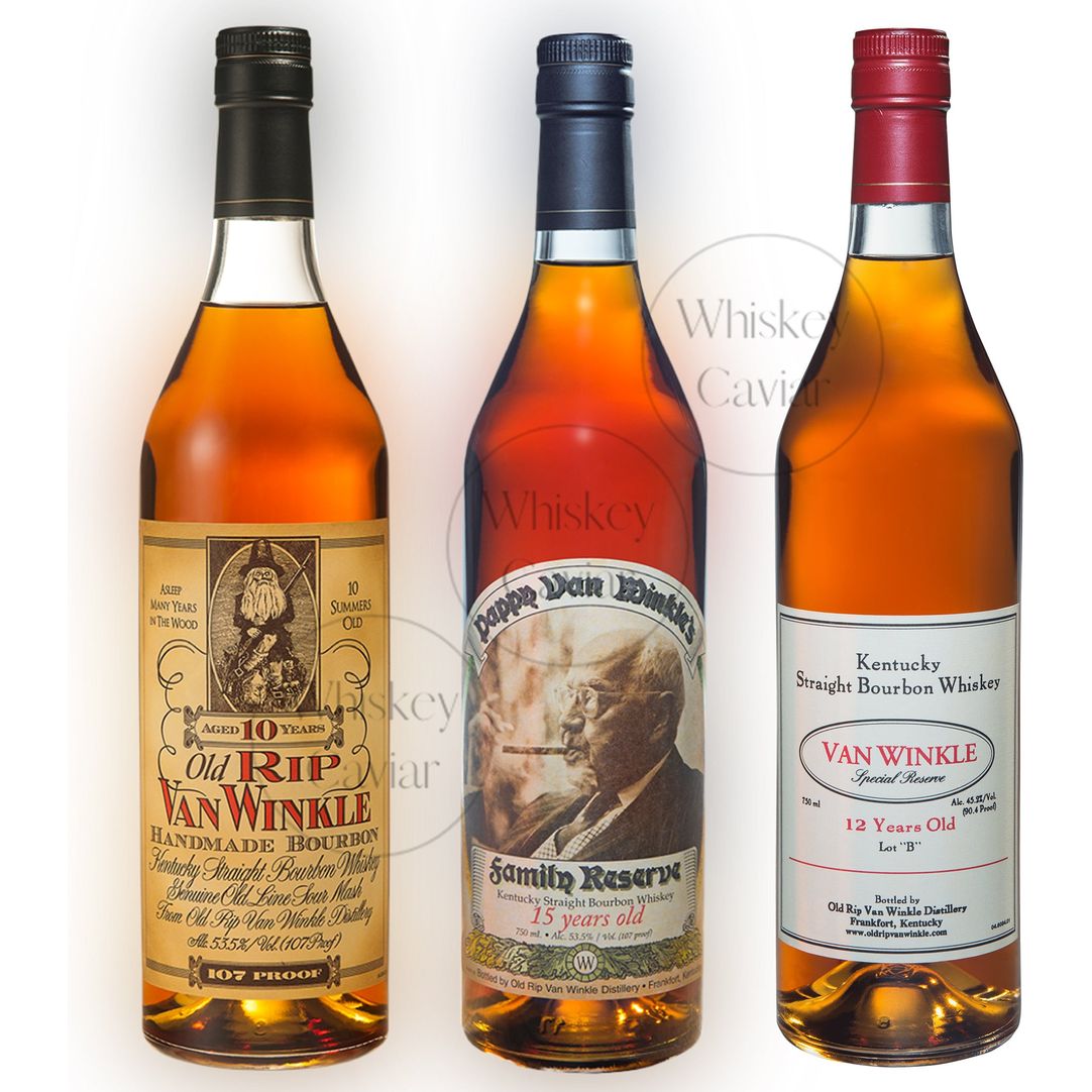 Buy Old RIP Van Winkle 10 Year, Pappy Van Winkle 12 Year Lot B, & Pappy ...