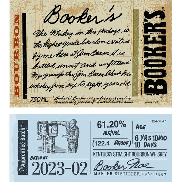 Booker’s 2023-02 'Apprentice Batch' Kentucky Straight Bourbon Whiskey