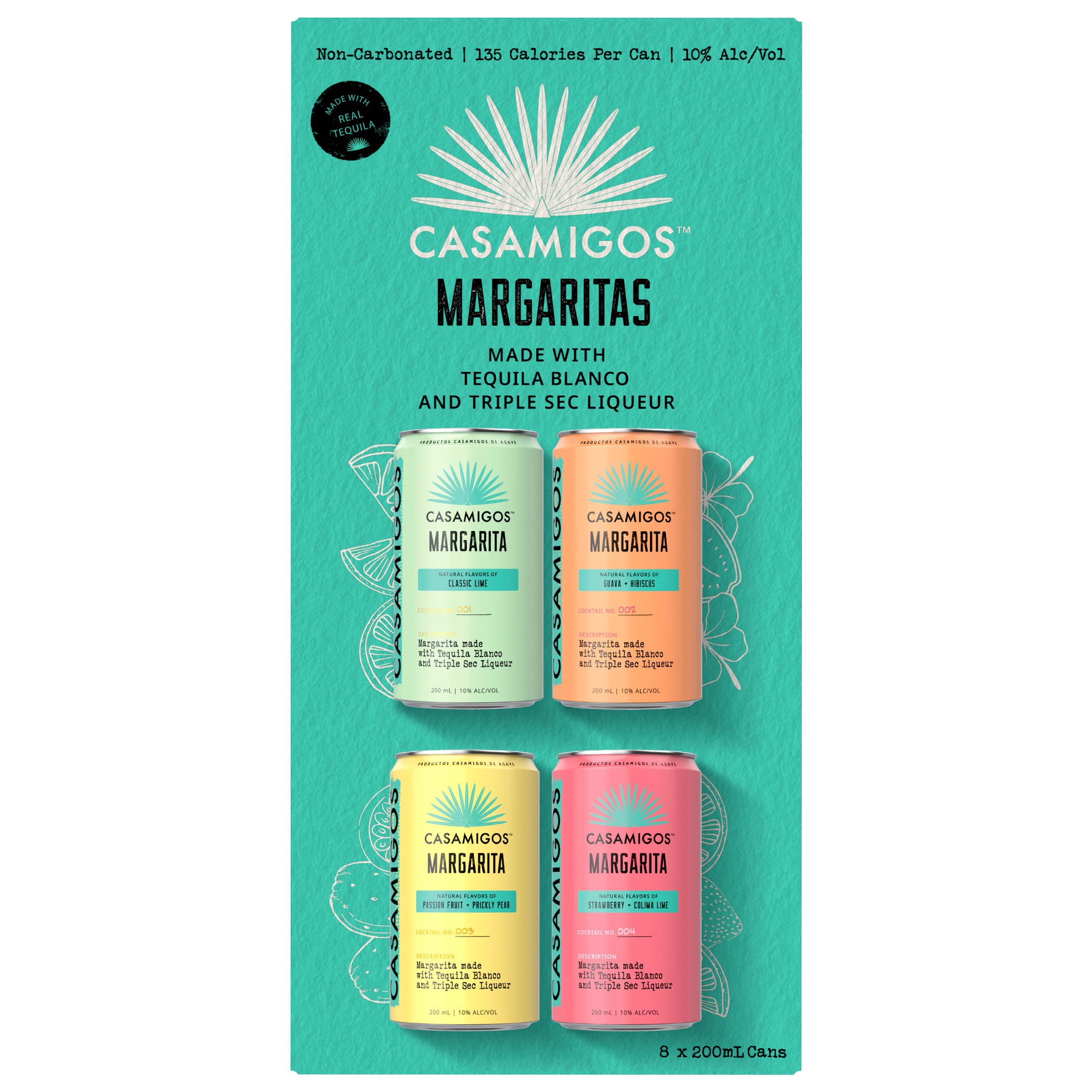 Casamigos Ready to Drink Blanco Tequila Margaritas 8pk