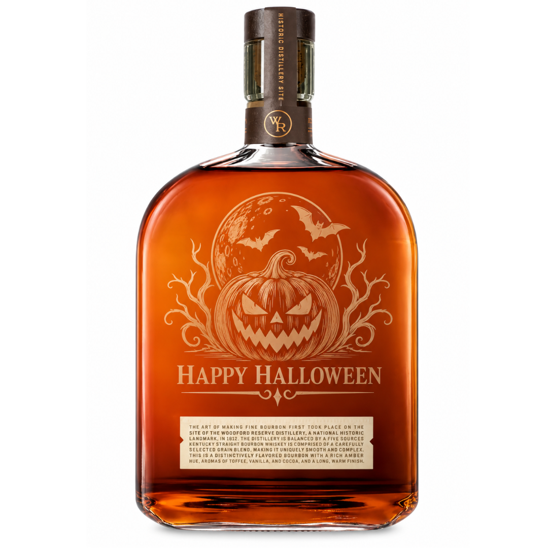 Engraved Halloween Woodford Reserve Whiskey 750 mL