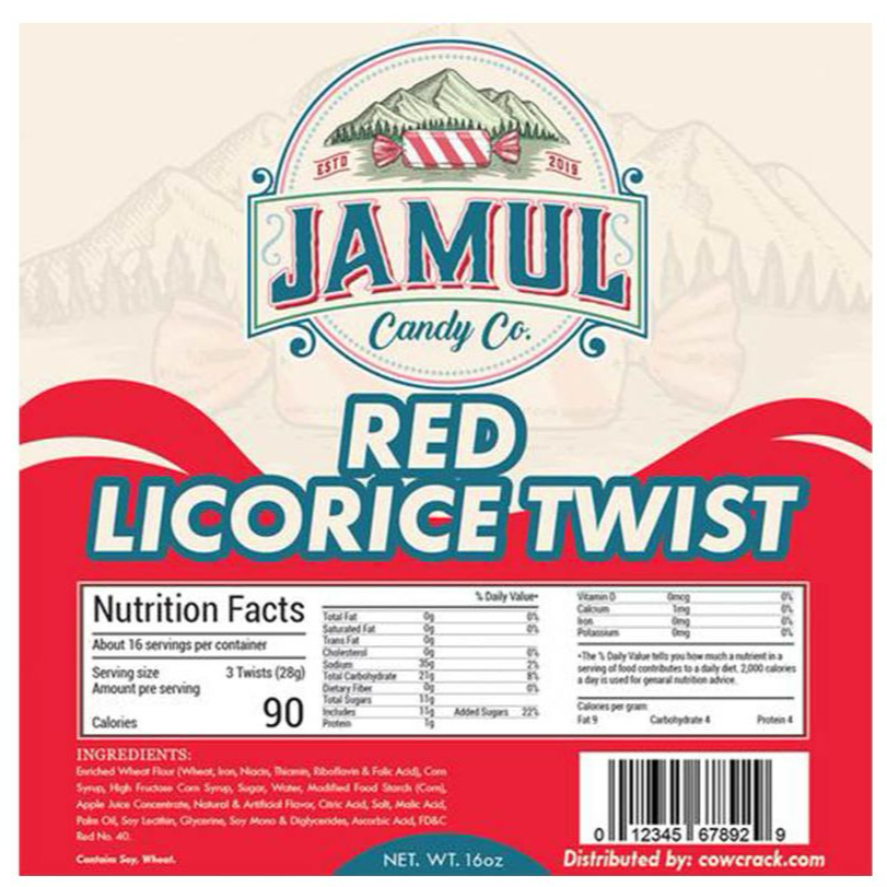 Jamul Red Licorice 8oz