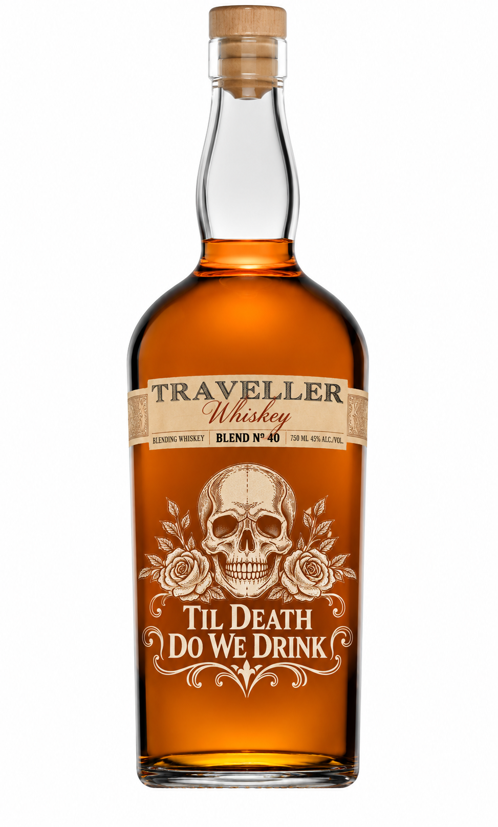 Engraved Halloween Traveller Whiskey 750 mL