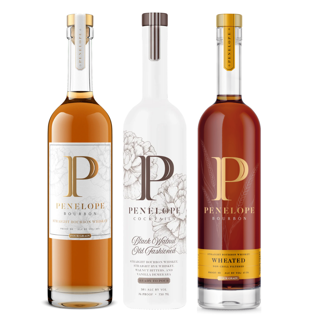 Penelope Four Grain, Black Walnut Old Fashioned, & Wheated Bourbon Value Bundle 750 mL