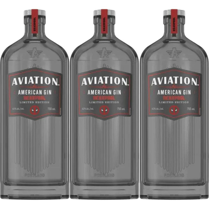 Aviation x Deadpool 3 Limited Edition American Gin 3 Pack Value Bundle 750 mL