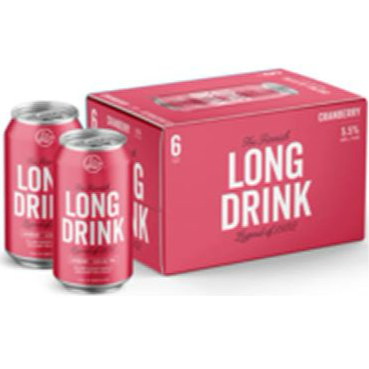 THE LONG DRINK COMPANY CRANBERRY COCKTAIL 6PK