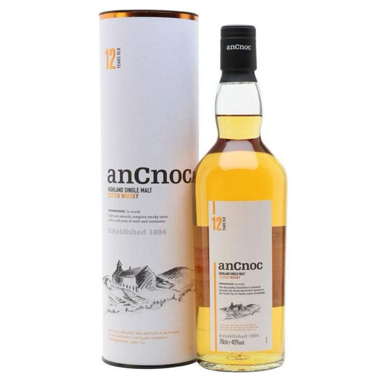 AnCnoc 12 Year Old Highland Single Malt Scotch Whisky 750 mL