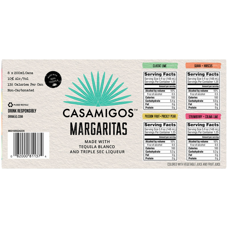 Casamigos Ready to Drink Blanco Tequila Margaritas 8pk
