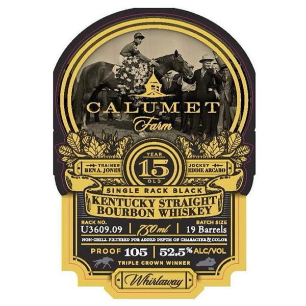 Calumet Farm 15 Year Old Single Rack Black Bourbon Whiskey