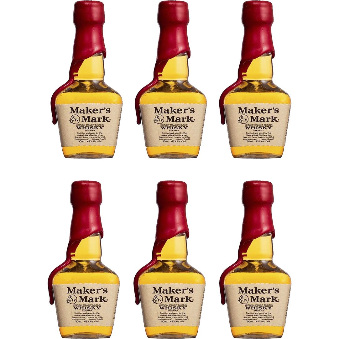 Maker's Mark Straight Bourbon Whiskey 50 mL 6-Pack Shots