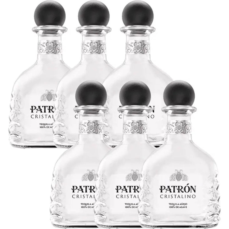 Patron Cristalino Anejo Tequila 6 Pack Value Bundle