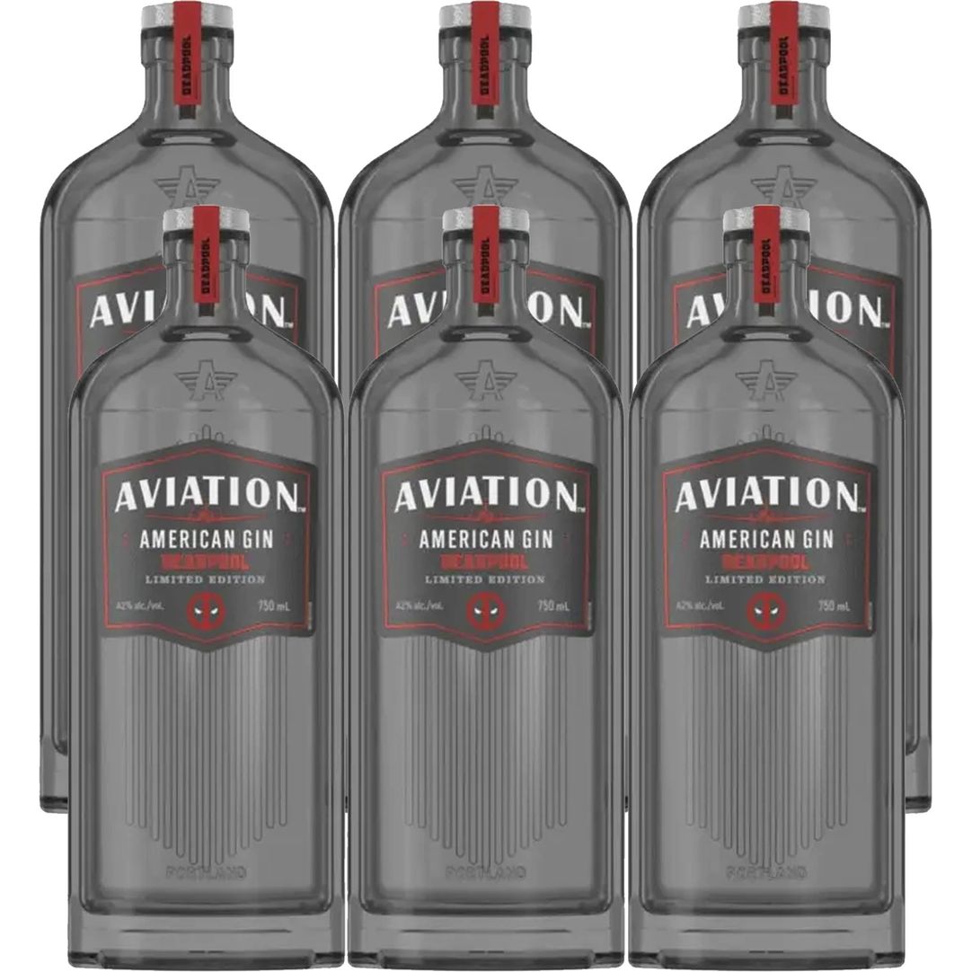 Aviation x Deadpool 3 Limited Edition American Gin Collectible 6 Pack Bundle