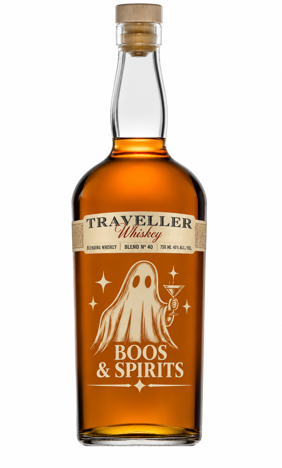 Engraved Halloween Traveller Whiskey 750 mL