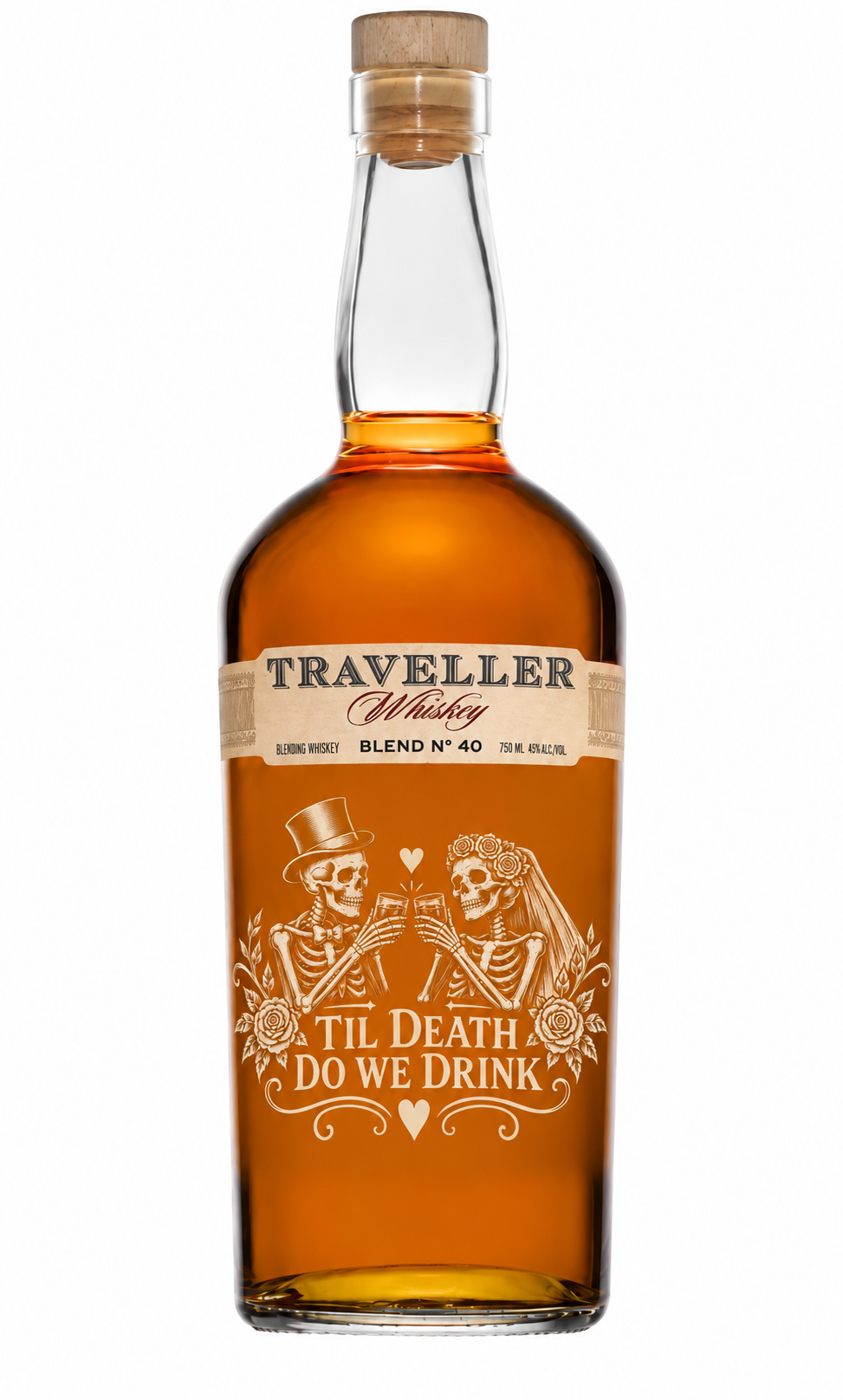Engraved Halloween Traveller Whiskey 750 mL