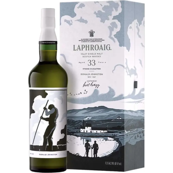 Laphroaig 33 Year Old Strong Characters: Chapter 1 Donald Johnston Single Malt Scotch Whisky 750mL