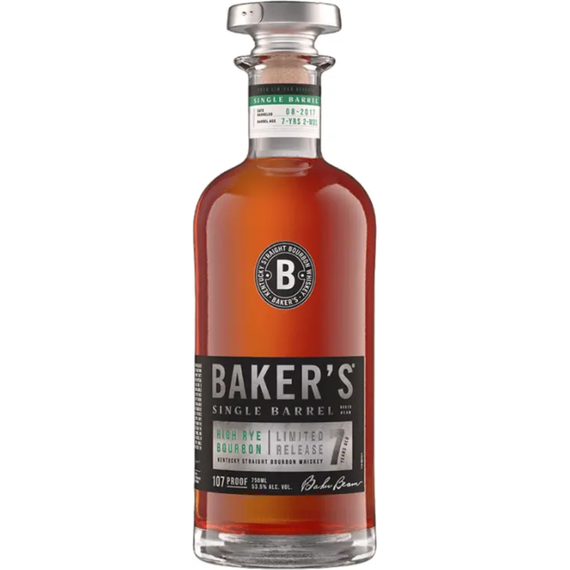 Baker's Single Barrel High Rye Bourbon 750mL