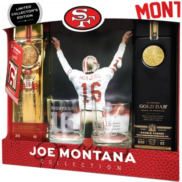 Gold Bar Joe Montana Season Kickoff Collection Gift Set 750mL