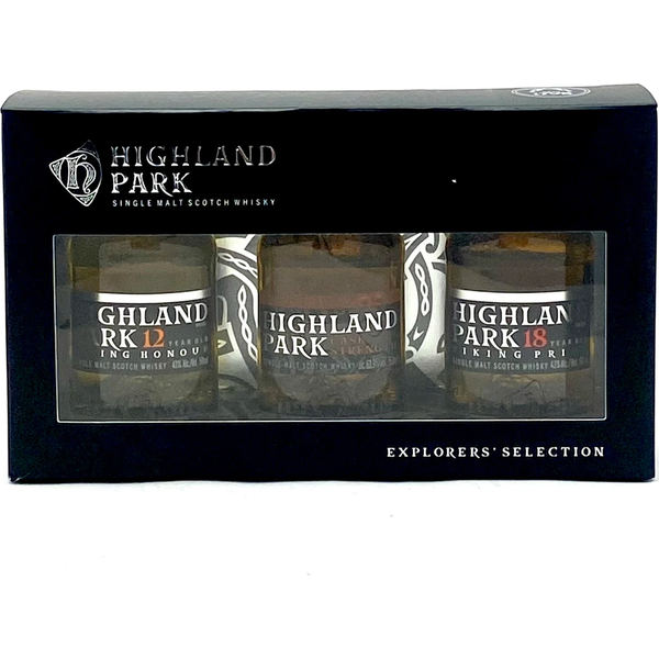 Highland Park "Explorer's Selection" 12 Year, Cask Strength, 18 Year Single Malt Scotch Whisky 3 Pack 50mL