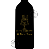 Custom "Birthday Cake" Engraved Wine Bottle 750 mL