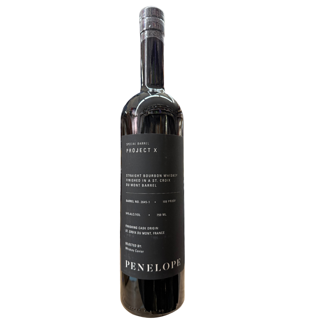 Penelope Project X Whiskey Caviar St. Croix Du Mont Cask Bourbon Private Barrel 750mL