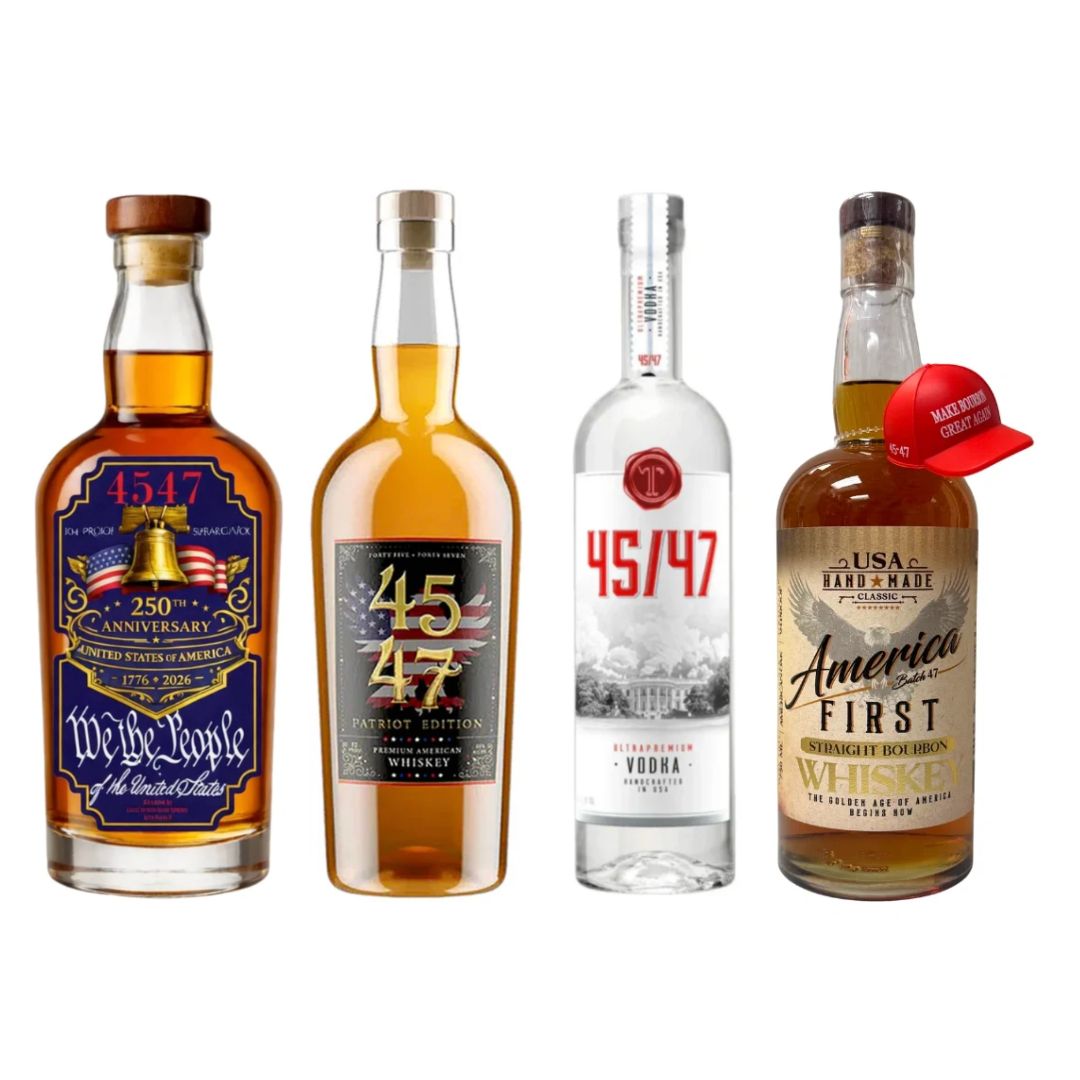 45 & 47 Patriot Edition, America First, T 45/47 Vodka, & 250th Anniversary Tennessee Bourbon Whiskey 2026 Value Bundle