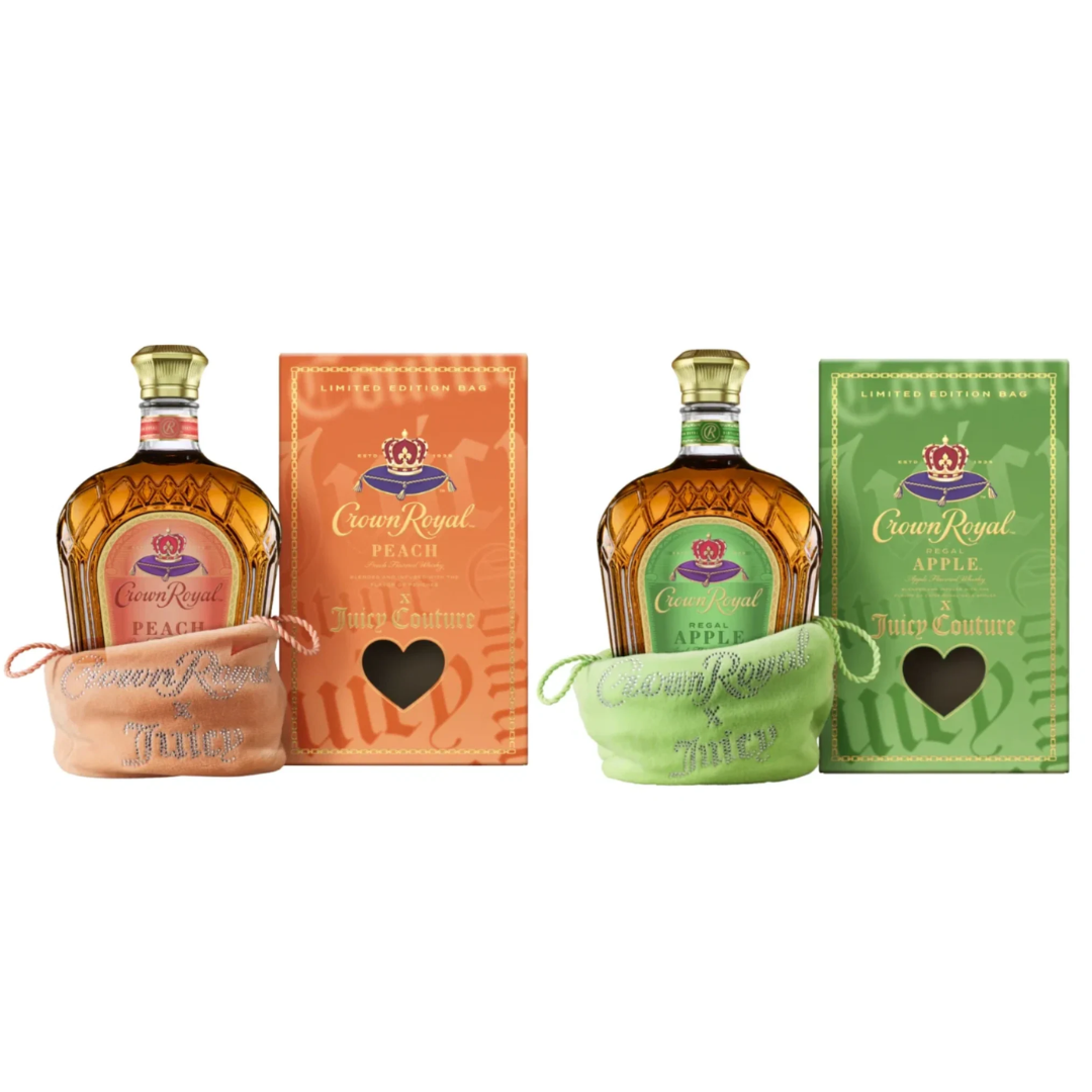 Crown Royal Whisky X Juicy Couture Apple & Peach Value Bundle 750mL
