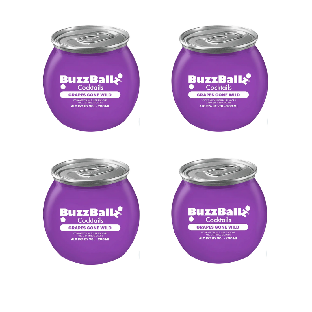 Buzzballz Grapes Gone Wild 200mL X 4