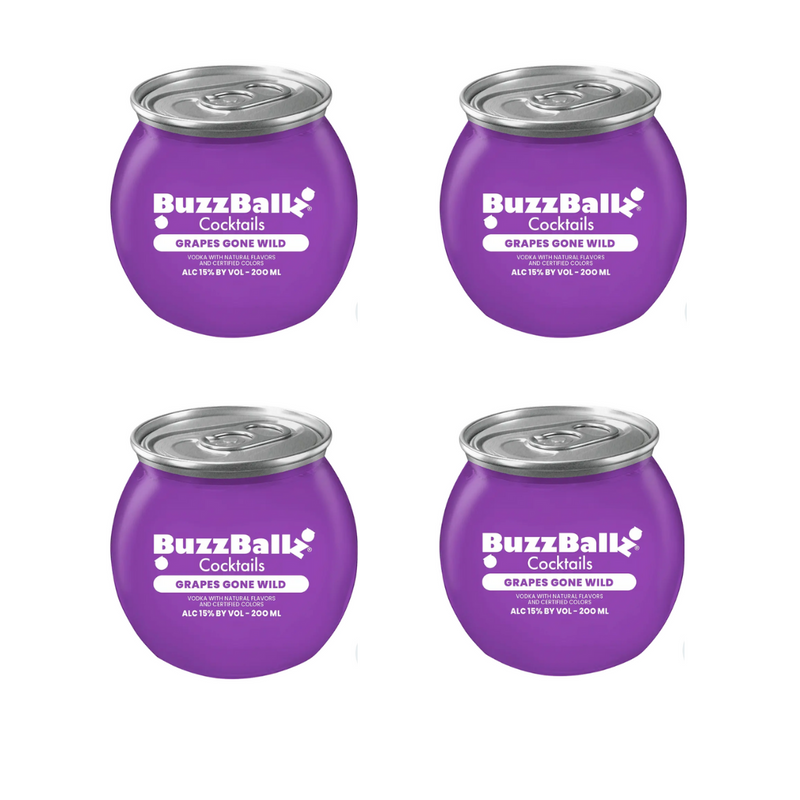 Buzzballz Grapes Gone Wild 200mL X 4
