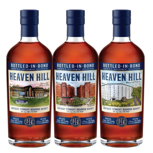 Heaven Hill 7 Year Bourbon Artist Series Bundle 3 X 750mL