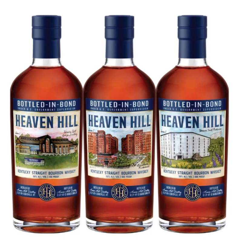 Heaven Hill 7 Year Bourbon Artist Series Bundle 3 X 750mL