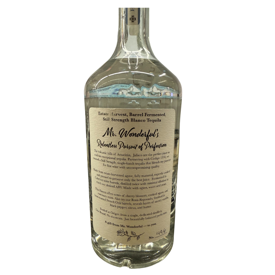 Código 1530 Still Strength Tequila Blanco Kevin O'Leary The Wonderful Edition 750 mL