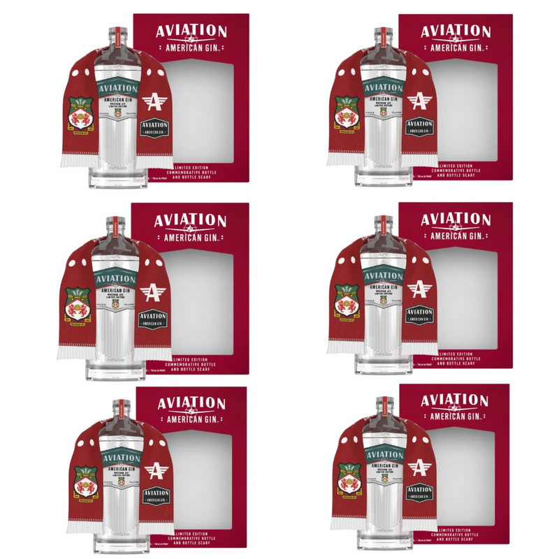 Aviation Gin Wrexham AFC Scarf Gift Set 750mL