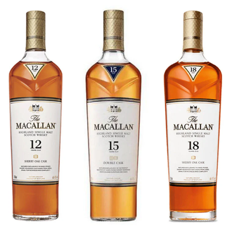 The Macallan Double Cask 12, 15, & 18 Years Old Scotch Value