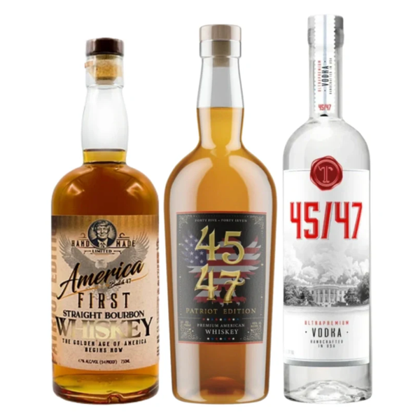 America First Bourbon, 4547 Patriot Edition, & T 45/47 Premium Vodka Bundle