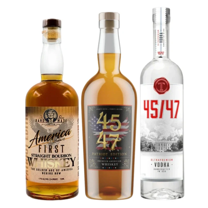 America First Bourbon, 4547 Patriot Edition, & T 45/47 Premium Vodka Bundle