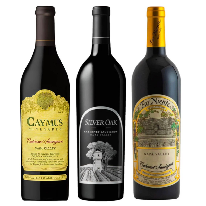Caymus, Silver Oak, & Far Niente Napa Value Bundle 750 mL