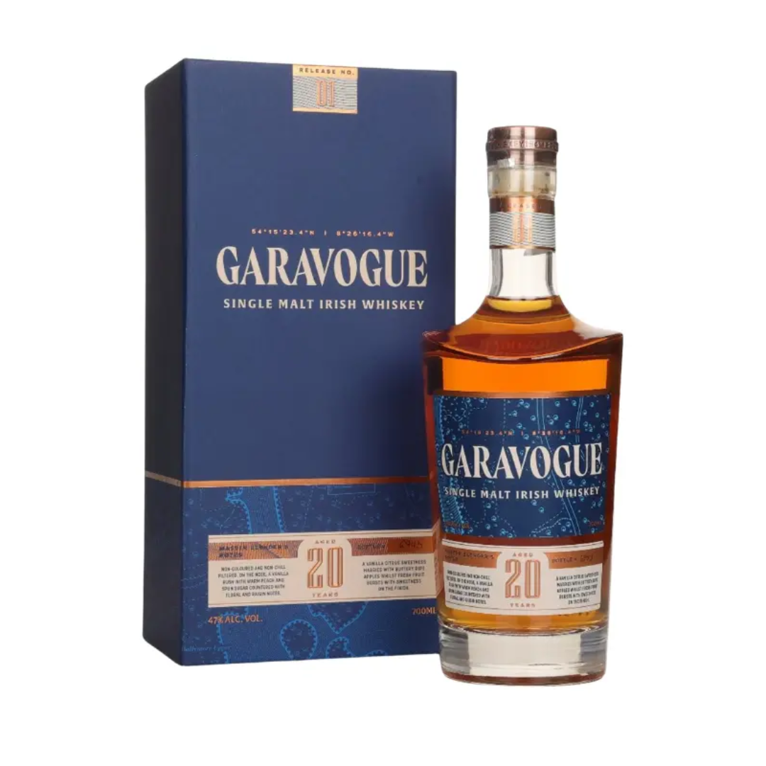 Garavogue 20 Year Old Single Malt Irish Whiskey 700mL