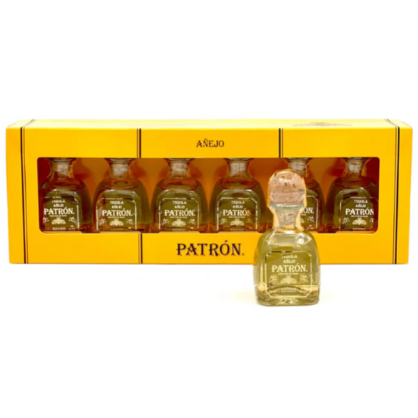 Patron Añejo Tequila 6 Pack 50mL Shots