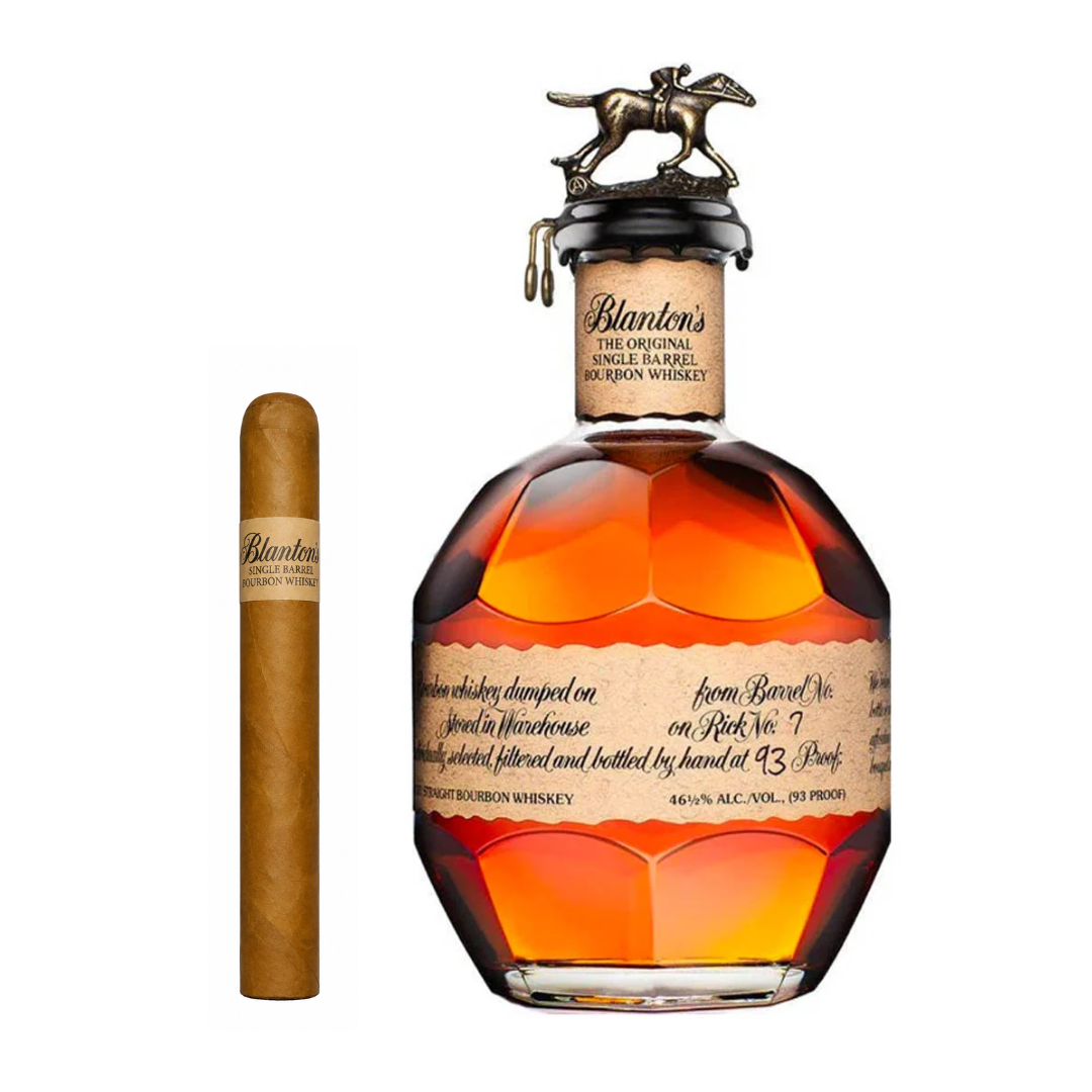 Blanton's Original Single Barrel Bourbon Whiskey & Cigar Value Bundle