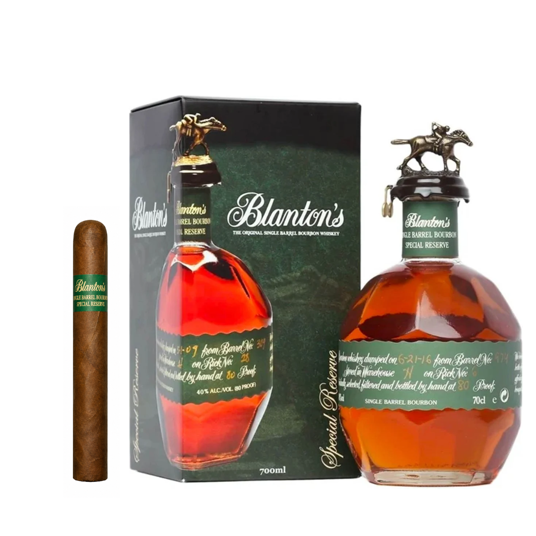 Blanton's Special Reserve Green Label Bourbon Whiskey & Cigar Value Bundle