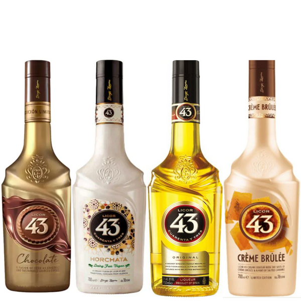 Licor 43 Original, Chocolate, Horchata, and Creme Brulee Bundle