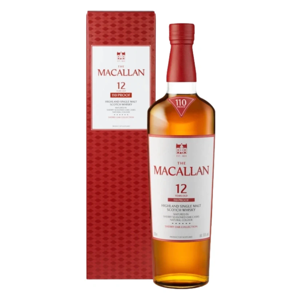 The Macallan Sherry Oak 12 Year 110 Proof Scotch Whisky 750mL