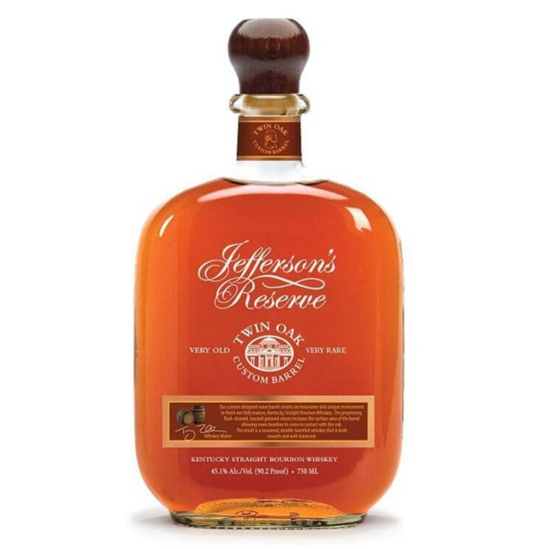 Jefferson’s Reserve Twin Oak Custom Barrel Bourbon Whiskey 750mL