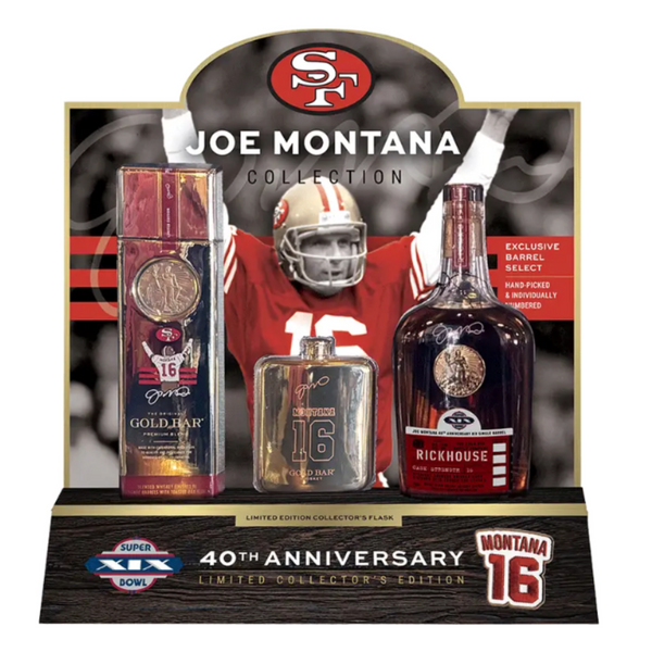 Gold Bar Joe Montana 40th Anniversary Straight Bourbon With Flask 750mL