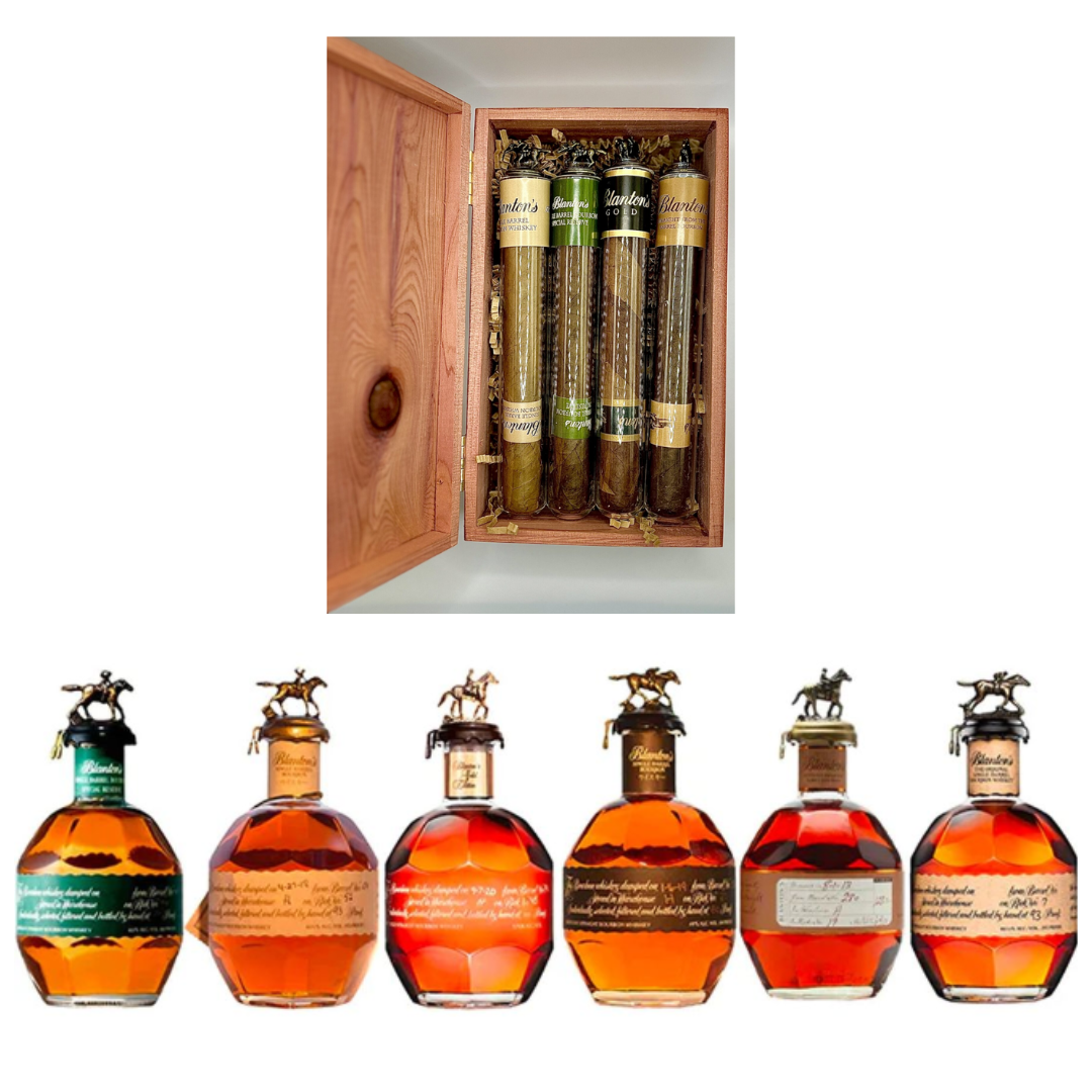 Blanton's Full Collection Value Bundle & Blanton’s 4 – Pack Sampler (with horse toppers)