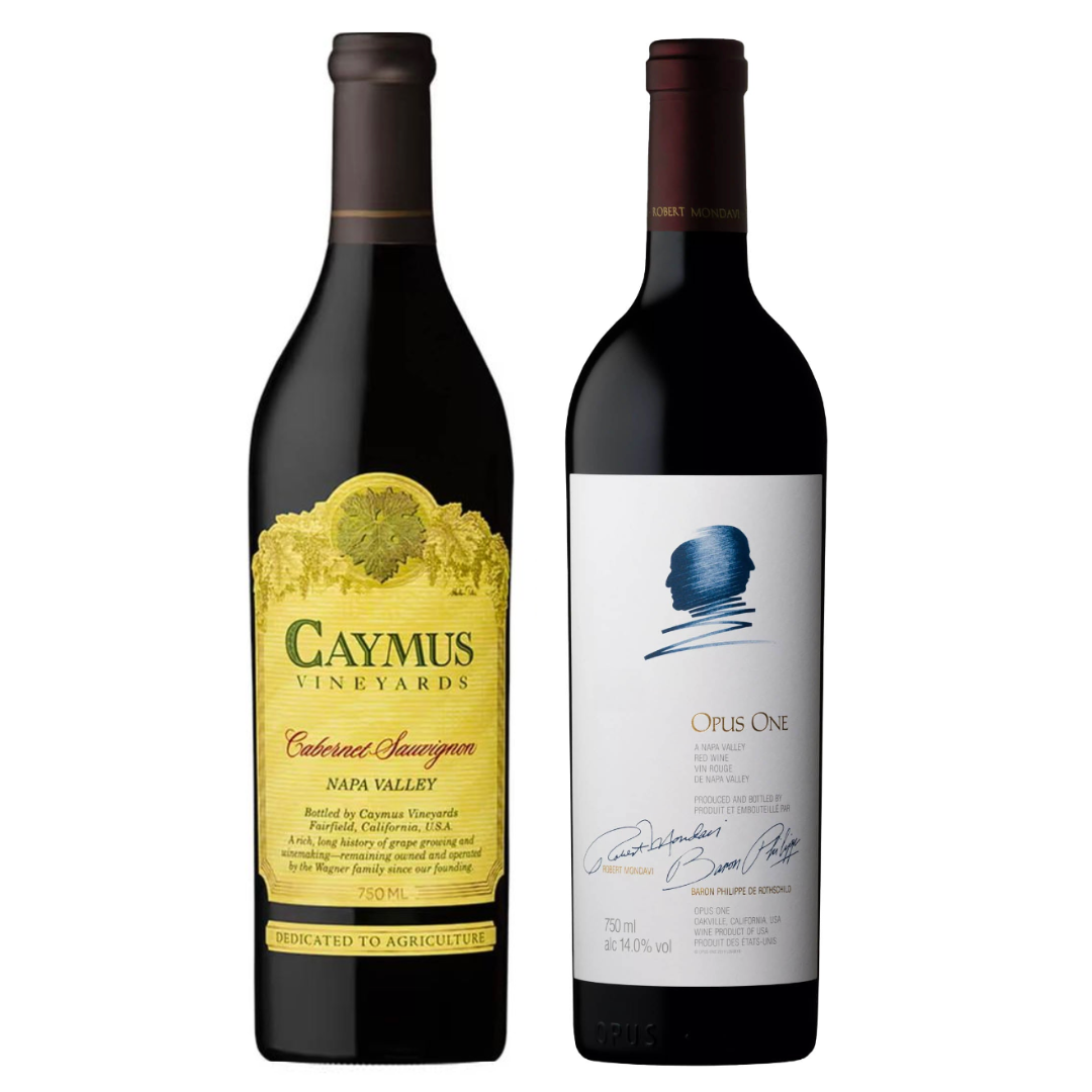 Caymus Cabernet & Opus One Red Wine Value Bundle 750 mL
