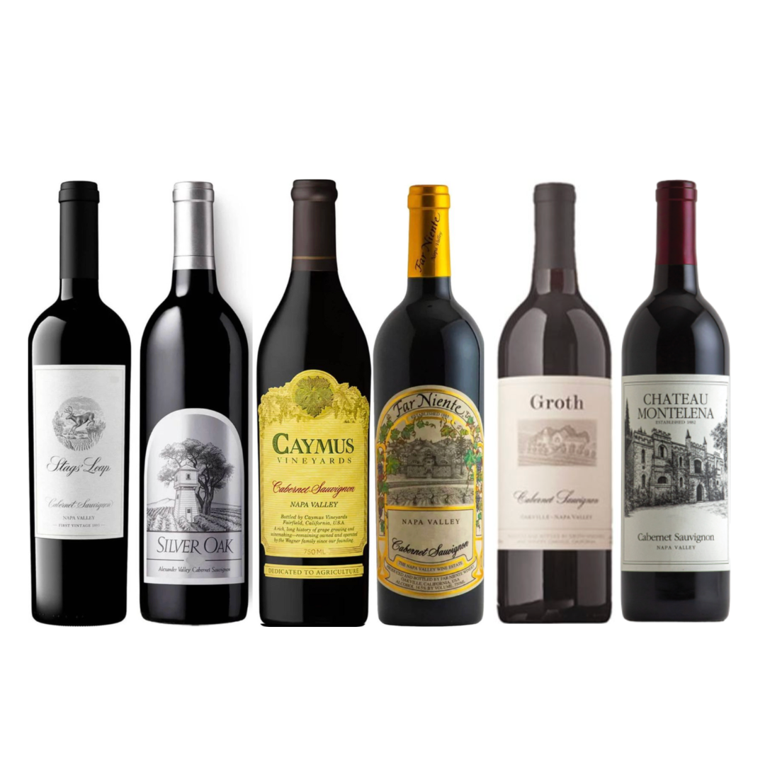 Caymus, Far Niente, Stags' Leap, Silver Oak, Groth, & Chateau Montalena Value Bundle 750 mL